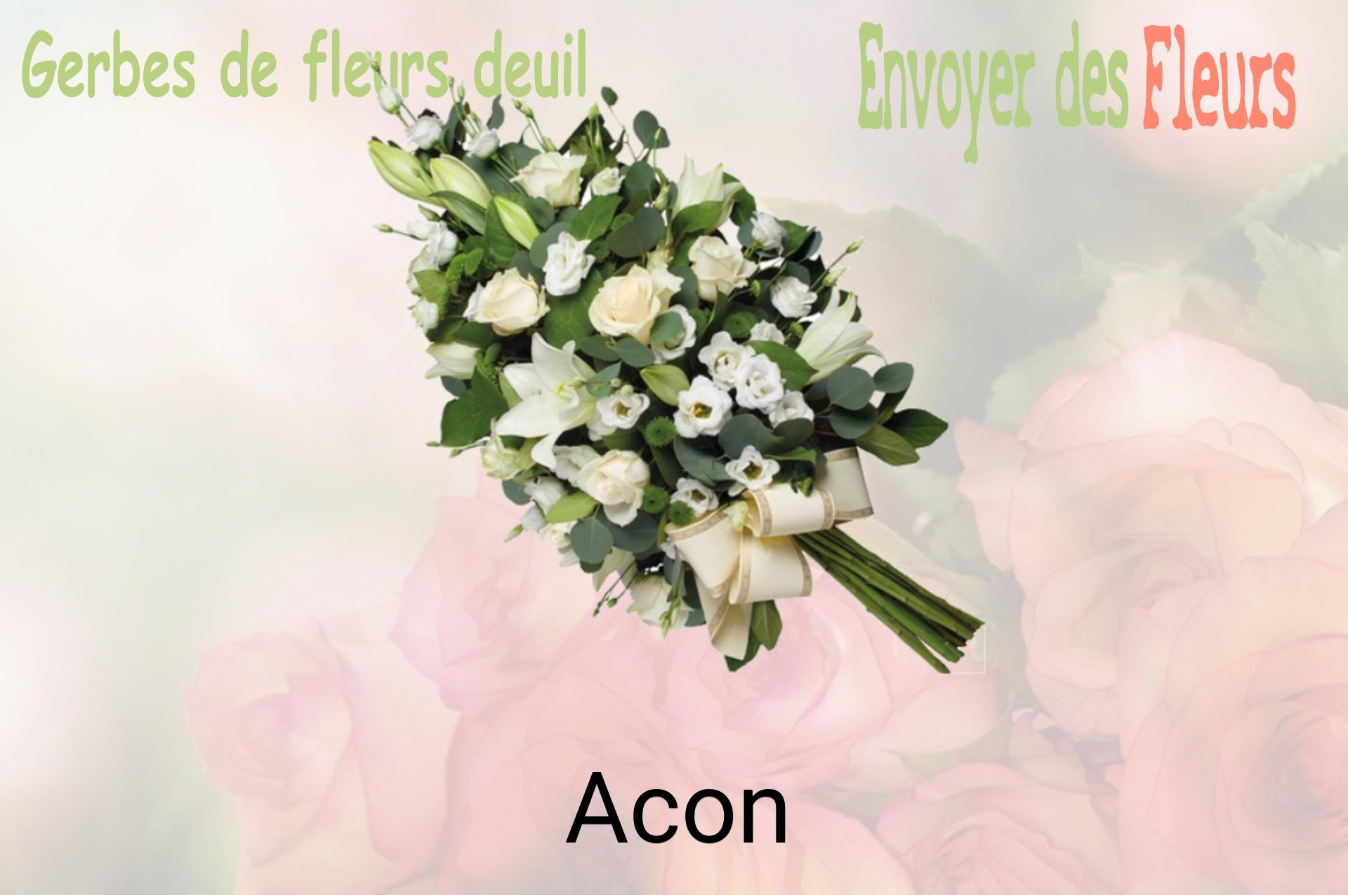 Gerbe de fleurs de deuil livrée à Acon
